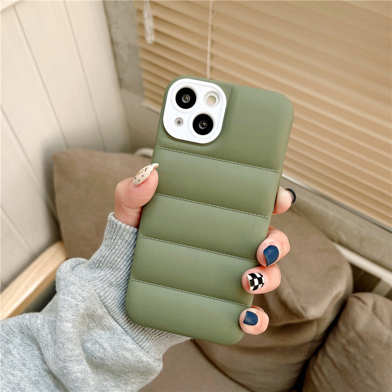 Coque matelassée Kaki